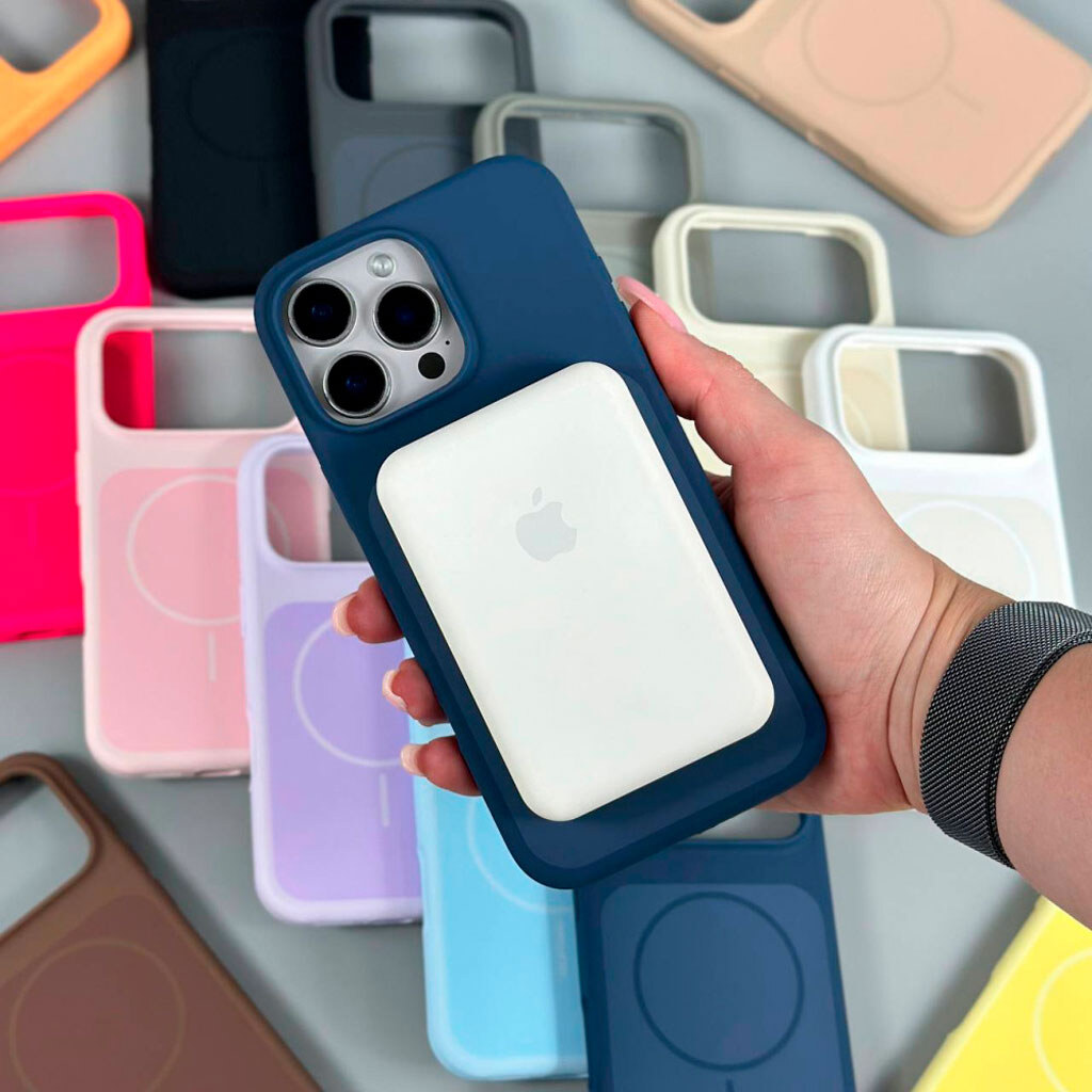 Чохол (накладка) Apple iPhone 14, Air Beats Two Colors, Dark Gray, MagSafe, Сірий - № 3 Чохол (накладка) Apple iPhone 14, Air Beats Two Colors, Dark Gray, MagSafe, Сірий - № 3