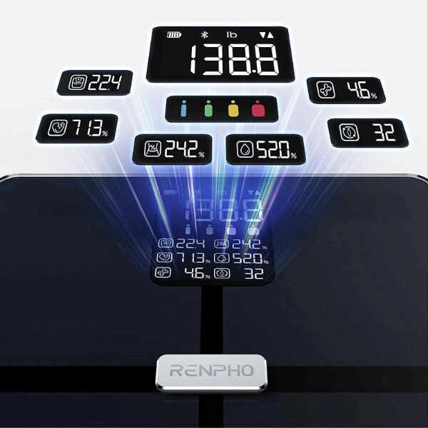 Ваги для підлоги RENPHO Elis 2X Body Fat Scale, Чорний - № 6 Ваги для підлоги RENPHO Elis 2X Body Fat Scale, Чорний - № 6