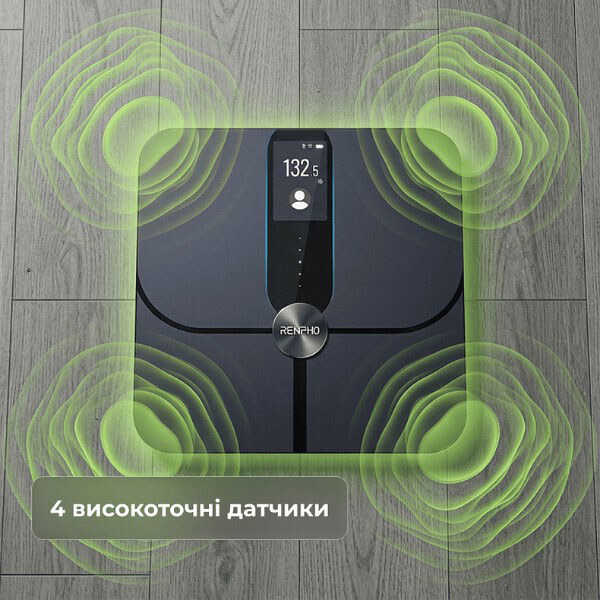 Ваги для підлоги RENPHO Elis Nova Smart WiFi Body Scale, Чорний - № 9 Ваги для підлоги RENPHO Elis Nova Smart WiFi Body Scale, Чорний - № 9