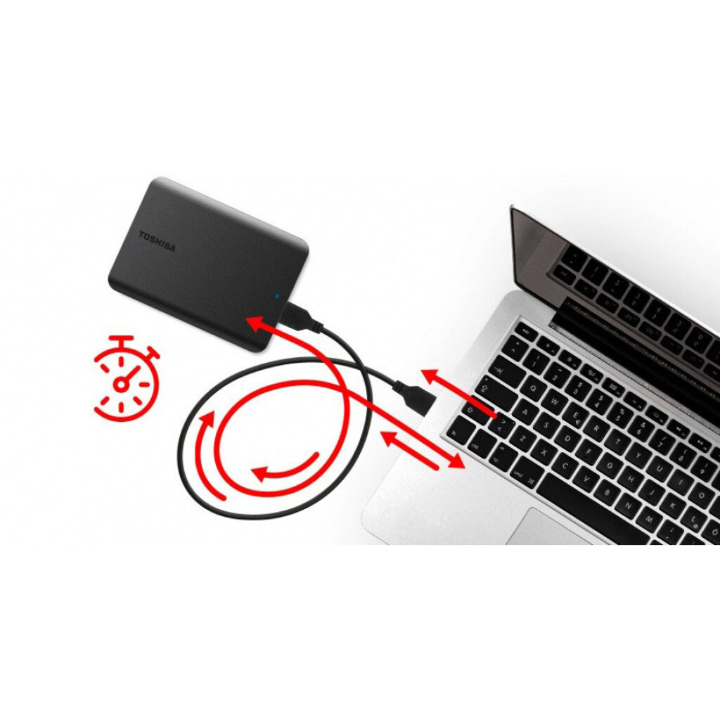 HDD-накопитель Toshiba Canvio Basics EXCL HDTB510MK3AA, 1 Тб., Черный - № 5 HDD-накопитель Toshiba Canvio Basics EXCL HDTB510MK3AA, 1 Тб., Черный - № 5