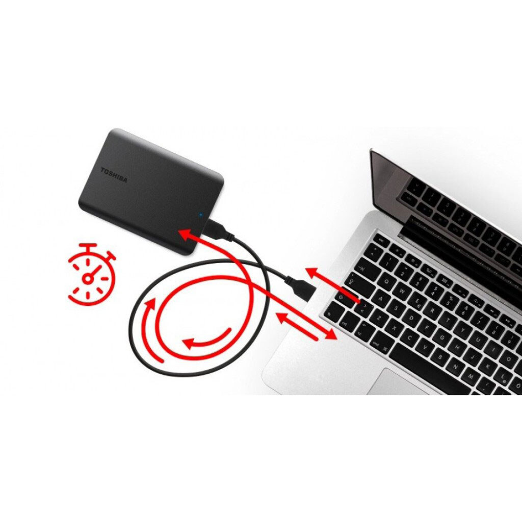 HDD-накопитель Toshiba Canvio Basics EXCL HDTB540MK3CA, 4 Тб., Черный - № 7 HDD-накопитель Toshiba Canvio Basics EXCL HDTB540MK3CA, 4 Тб., Черный - № 7