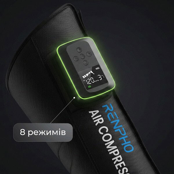 Компрессионный массажер для ног RENPHO Aeria boot Thermal R-WML01-BK, Черный - № 8 Компрессионный массажер для ног RENPHO Aeria boot Thermal R-WML01-BK, Черный - № 8