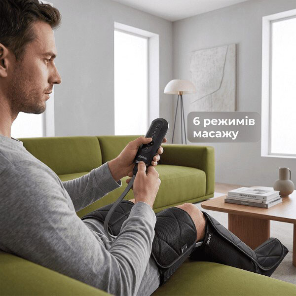 Компрессионный массажер для ног RENPHO Foot Calf and Thigh Air Massager RP-ALM079H-BK, Черный - № 7 Компрессионный массажер для ног RENPHO Foot Calf and Thigh Air Massager RP-ALM079H-BK, Черный - № 7