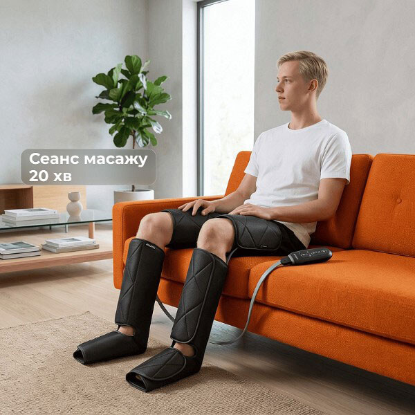 Компрессионный массажер для ног RENPHO Foot Calf and Thigh Air Massager RP-ALM079H-BK, Черный - № 9 Компрессионный массажер для ног RENPHO Foot Calf and Thigh Air Massager RP-ALM079H-BK, Черный - № 9