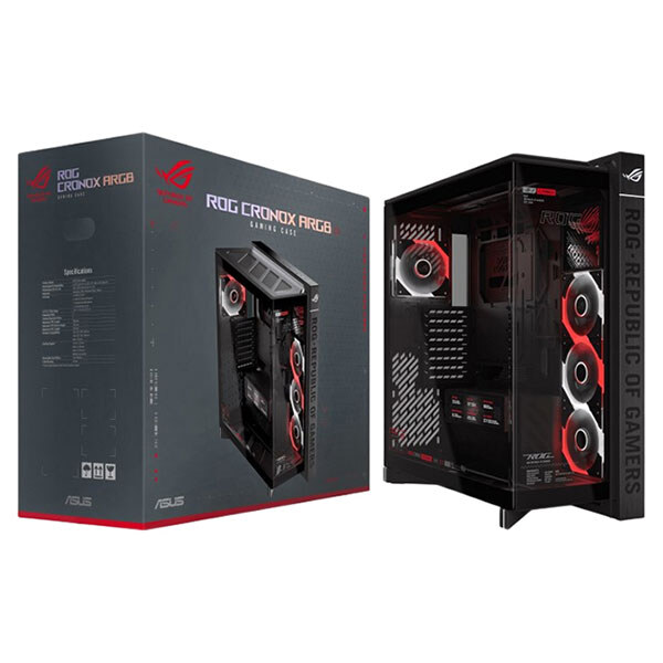 Корпус Asus ROG Cronox GR801 Curve TG, Черный - № 23 Корпус Asus ROG Cronox GR801 Curve TG, Черный - № 23
