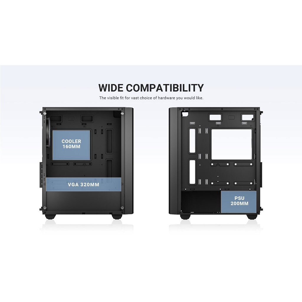 Корпус ID-Cooling Ware 300, Черный - № 17 Корпус ID-Cooling Ware 300, Черный - № 17