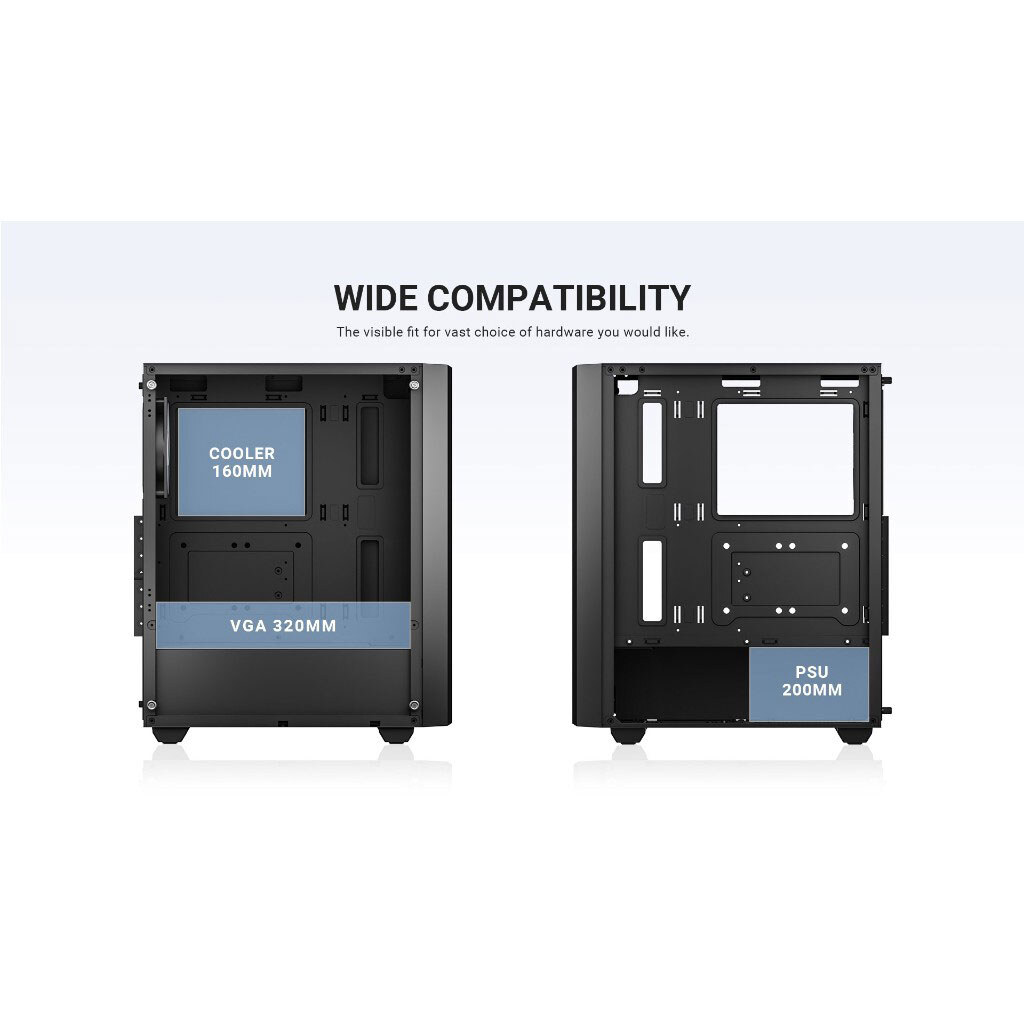 Корпус ID-Cooling Ware 310, Черный - № 18 Корпус ID-Cooling Ware 310, Черный - № 18