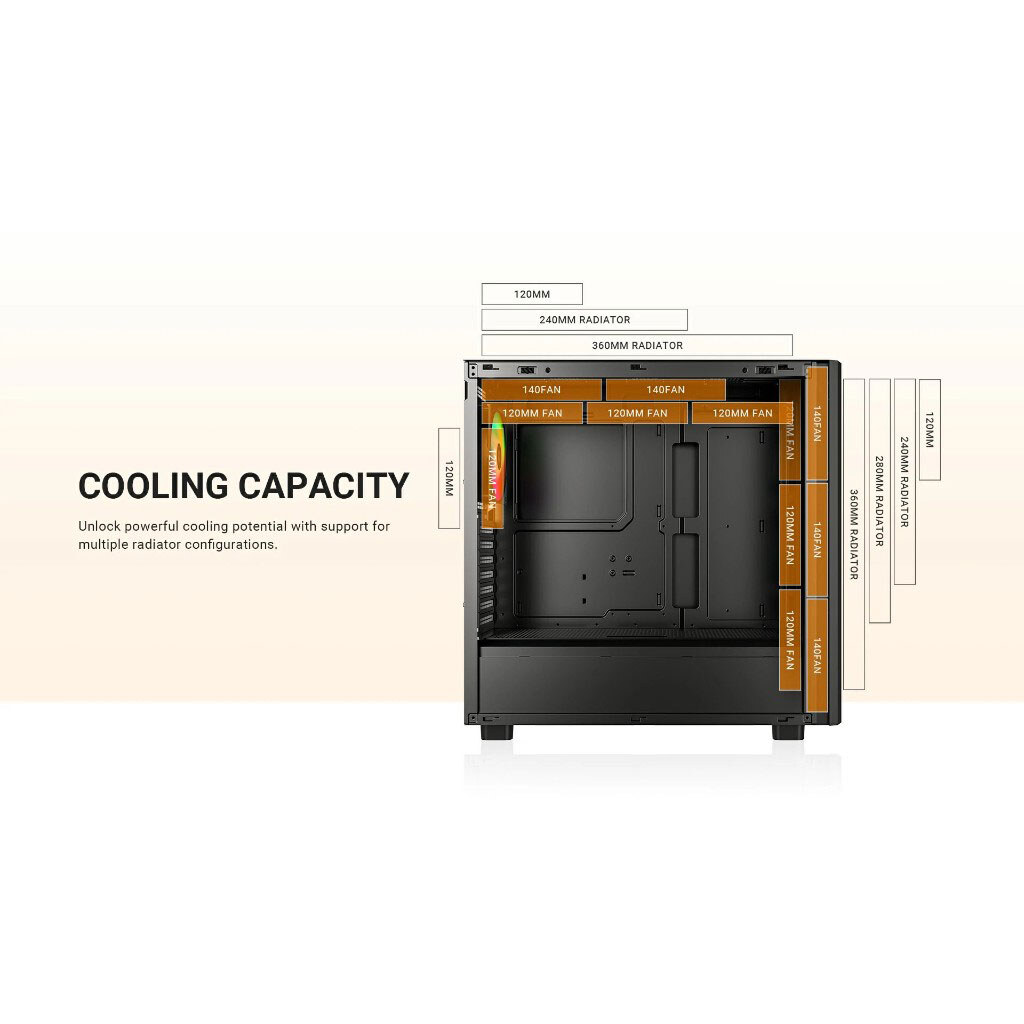 Корпус ID-Cooling Ware 510, Черный - № 17 Корпус ID-Cooling Ware 510, Черный - № 17