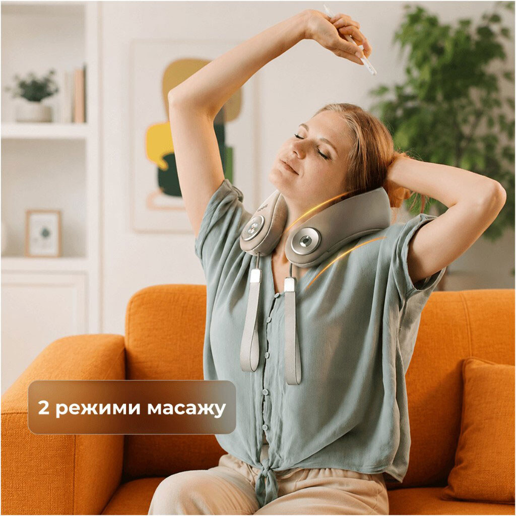 Массажер для шеи RENPHO U-Neck Mini R-L001-GY, Серый - № 7 Массажер для шеи RENPHO U-Neck Mini R-L001-GY, Серый - № 7