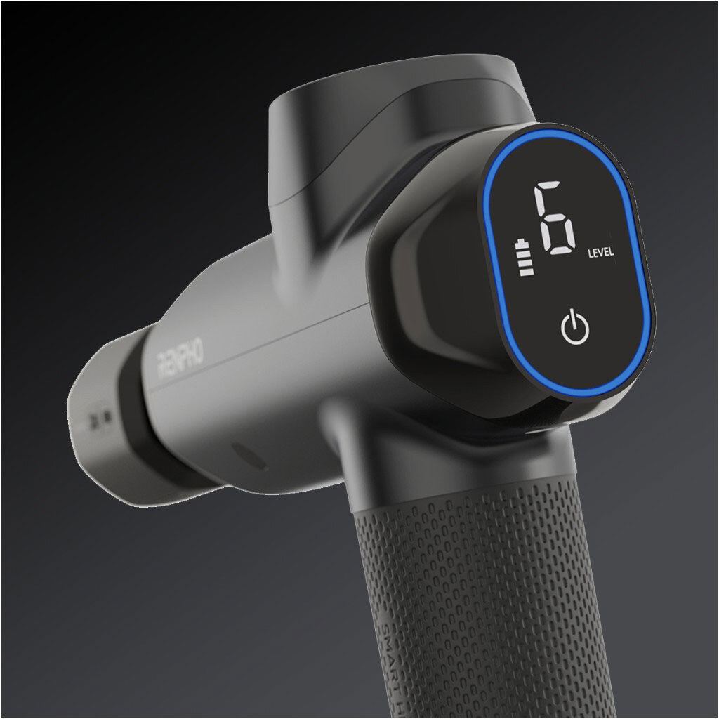 Перкусійний масажер RENPHO Power Thermacool Massage Gun R-C001SH-BK, Чорний - № 4 Перкусійний масажер RENPHO Power Thermacool Massage Gun R-C001SH-BK, Чорний - № 4