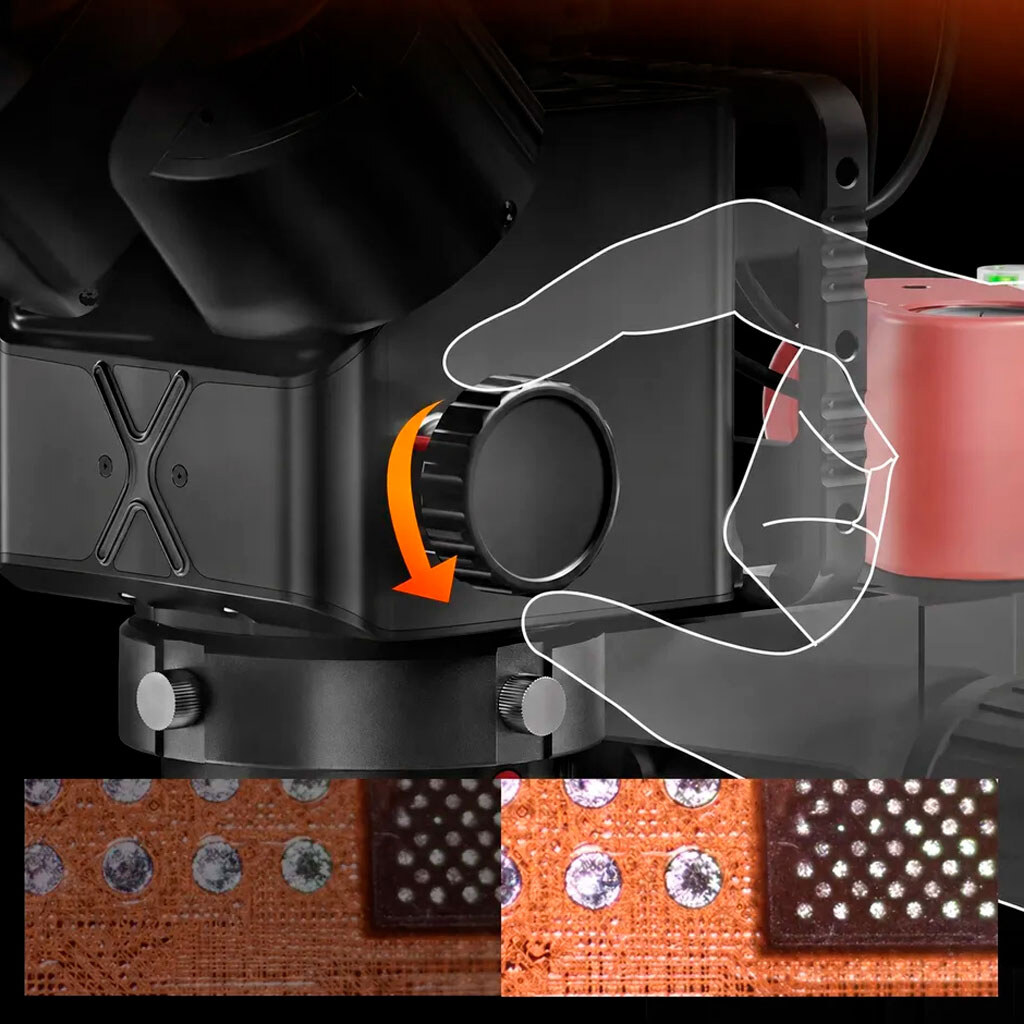 Мікроскоп тринокулярний Qianli Gorilla 6558, Чорний - № 7 Мікроскоп тринокулярний Qianli Gorilla 6558, Чорний - № 7