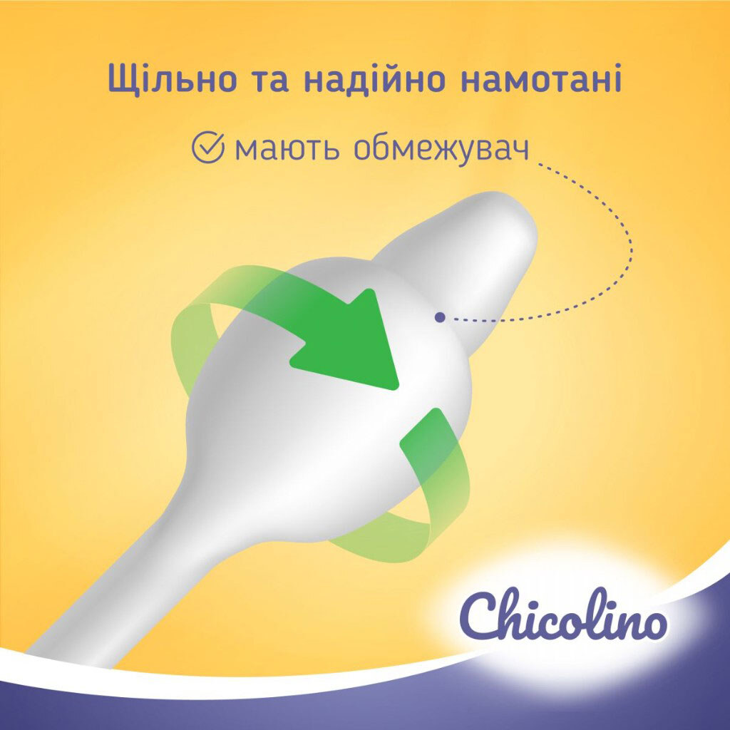 Детские ватные палочки Chicolino, 60 шт., Chicolino - № 3 Детские ватные палочки Chicolino, 60 шт., Chicolino - № 3