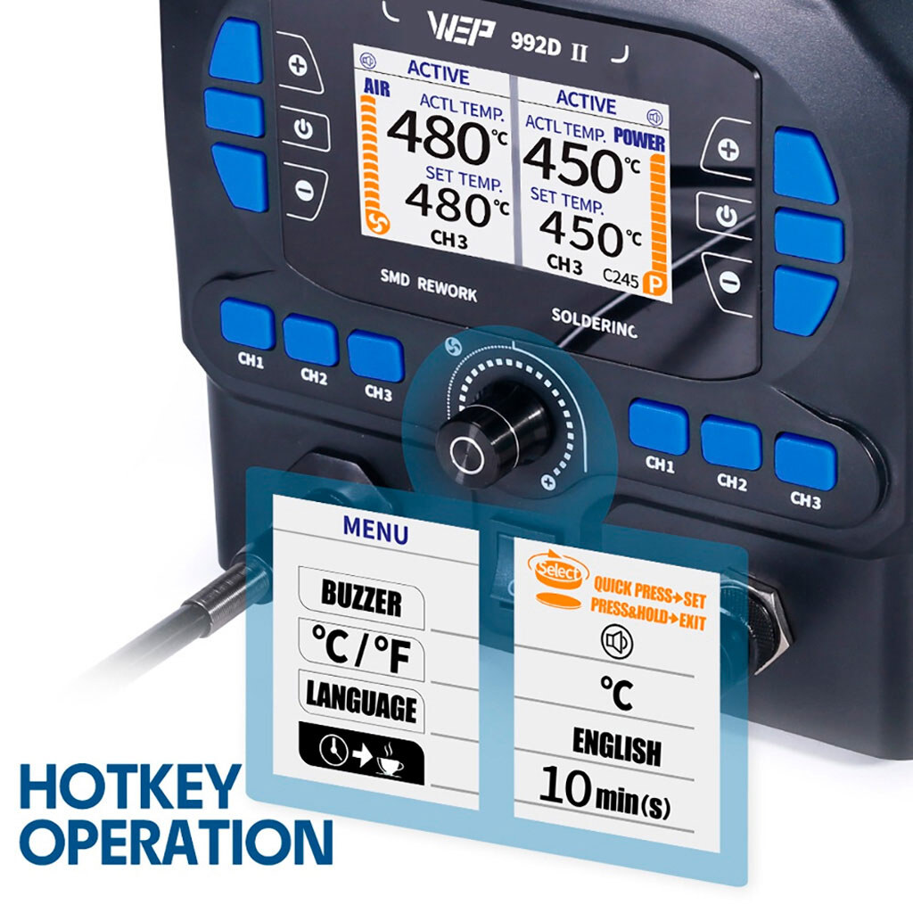 Паяльная станция WEP 992D-II - № 6 Паяльная станция WEP 992D-II - № 6
