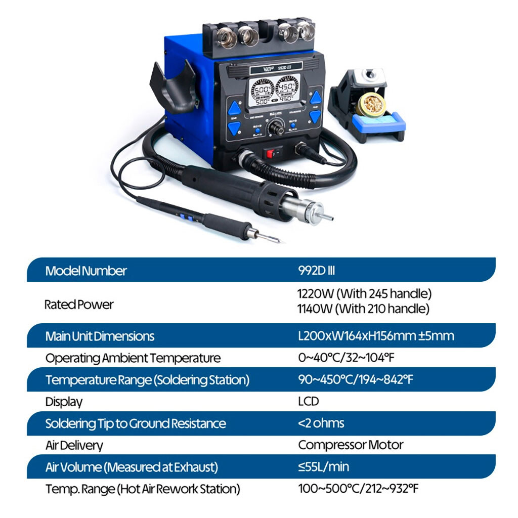 Паяльна станція WEP 992D-III-245T - № 10 Паяльна станція WEP 992D-III-245T - № 10