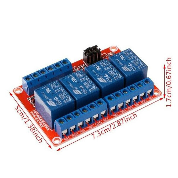 Релейні модулі Arduino 4-Channel 12V Relay Module High/Low Level Trigger - № 1 Релейні модулі Arduino 4-Channel 12V Relay Module High/Low Level Trigger - № 1