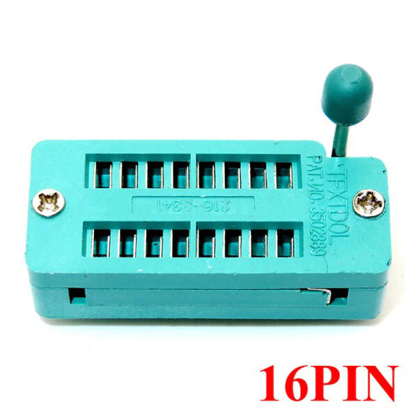 Макетная плата - адаптер ZIF IC Socket 16pin Narrow - № 1 Макетная плата - адаптер ZIF IC Socket 16pin Narrow - № 1