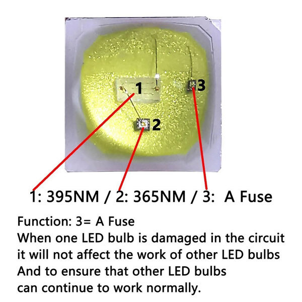 Светодиод ультрафиолетовый LED-5054-UV-B-1W-3.6-4.0V - № 1 Светодиод ультрафиолетовый LED-5054-UV-B-1W-3.6-4.0V - № 1