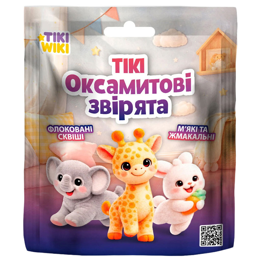 Игрушка-антистресс сквиш "БАРХАТНЫЕ ЗВЕРЯТА", в дисплее, Tiki Wiki - № 1 Игрушка-антистресс сквиш "БАРХАТНЫЕ ЗВЕРЯТА", в дисплее, Tiki Wiki - № 1