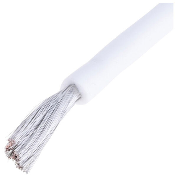 Силіконовий провід 11AWG, Білий - № 1 Силіконовий провід 11AWG, Білий - № 1