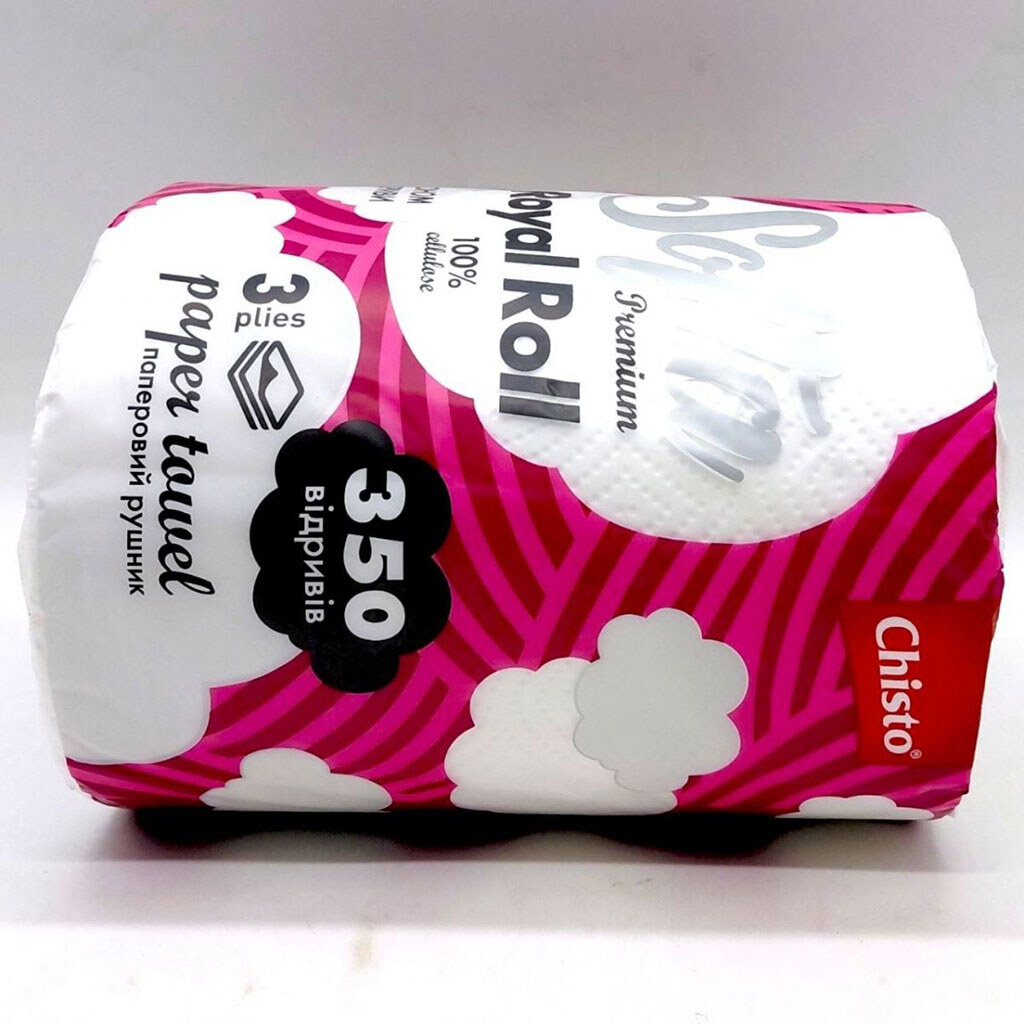 Джамбо-рушник целюлозний Softa "Royl Roll", на гільзі, 1 рул., 3-шари, 350 арк., Softa Chisto - № 2 Джамбо-рушник целюлозний Softa "Royl Roll", на гільзі, 1 рул., 3-шари, 350 арк., Softa Chisto - № 2