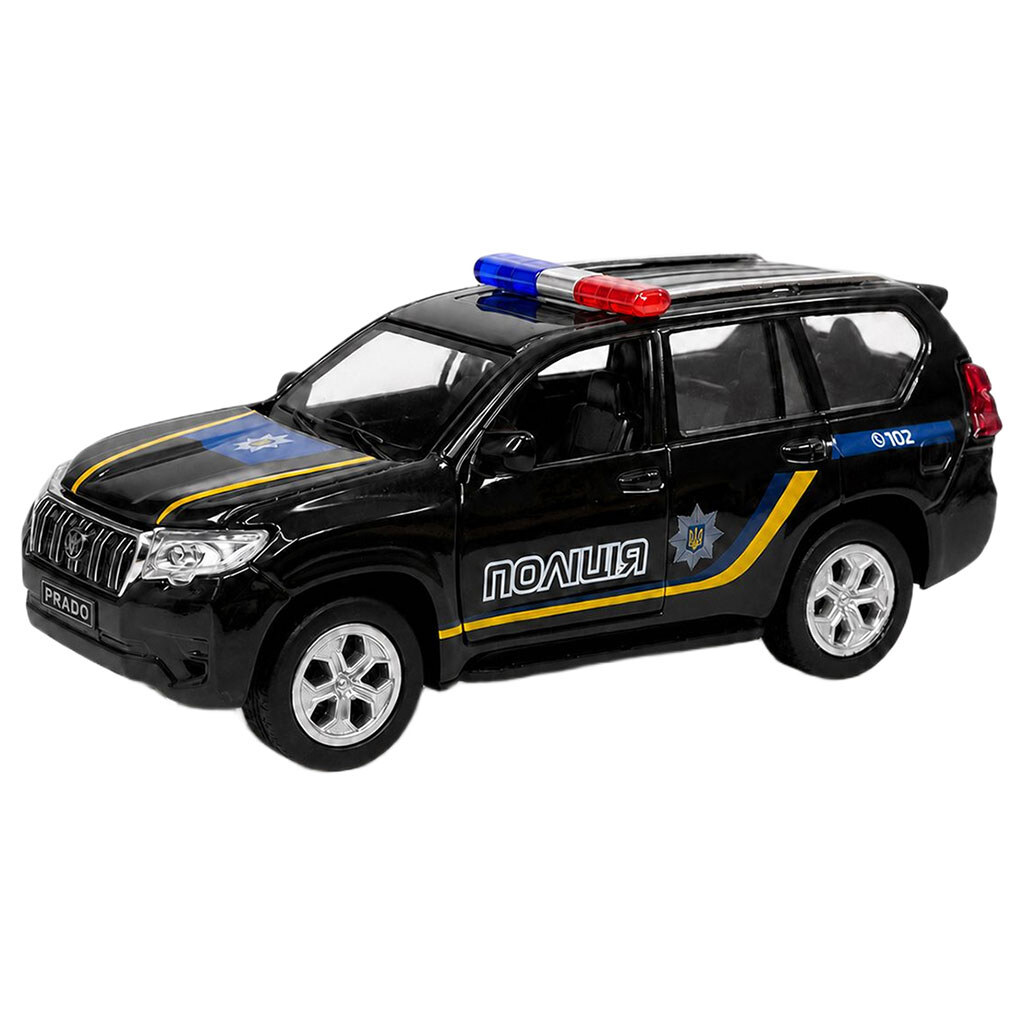 Автомодель "TOYOTA PRADO: ПОЛИЦИЯ", Technodrive, Черный - № 1 Автомодель "TOYOTA PRADO: ПОЛИЦИЯ", Technodrive, Черный - № 1