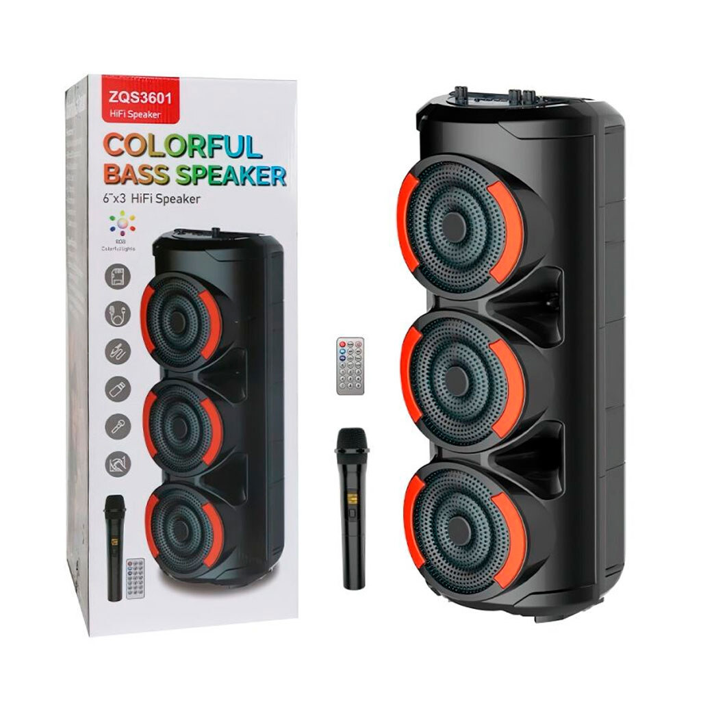 Портативная колонка Sing-e ZQS3601, Черный - № 3 Портативная колонка Sing-e ZQS3601, Черный - № 3