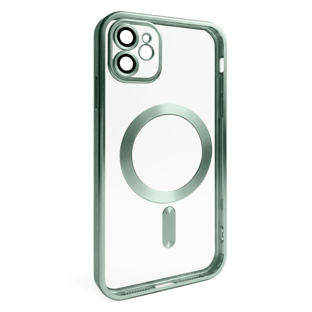 Чехол (накладка) Apple iPhone 11, Metallic Full Camera, MagSafe, Green Matte, Зеленый - № 1 Чехол (накладка) Apple iPhone 11, Metallic Full Camera, MagSafe, Green Matte, Зеленый - № 1