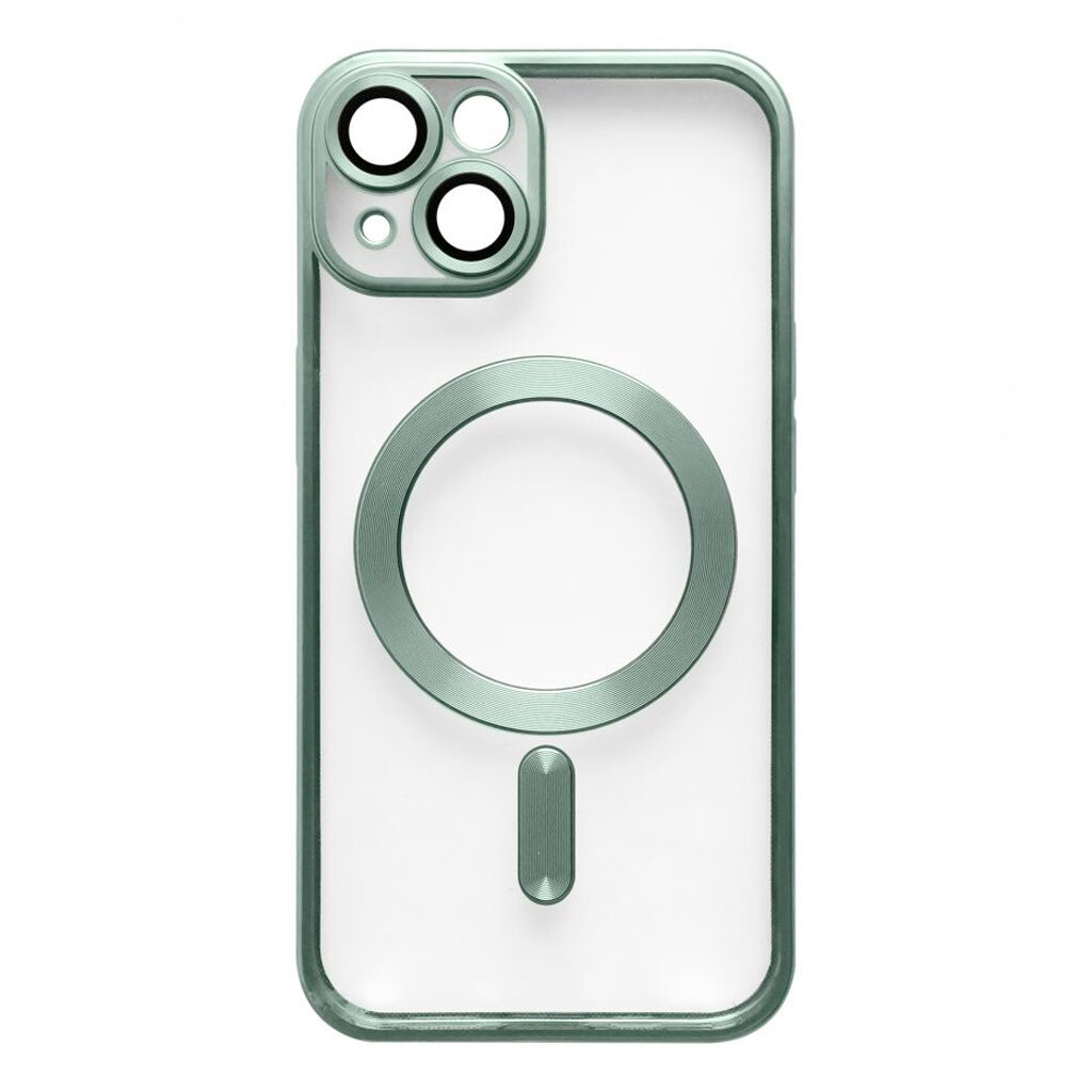 Чехол (накладка) Apple iPhone 13, Metallic Full Camera, MagSafe, Green Matte, Зеленый - № 1 Чехол (накладка) Apple iPhone 13, Metallic Full Camera, MagSafe, Green Matte, Зеленый - № 1