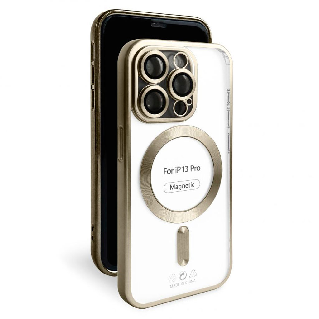 Чехол (накладка) Apple iPhone 13 Pro, Metallic Full Camera, MagSafe, Gold Matte, Золотой - № 3 Чехол (накладка) Apple iPhone 13 Pro, Metallic Full Camera, MagSafe, Gold Matte, Золотой - № 3