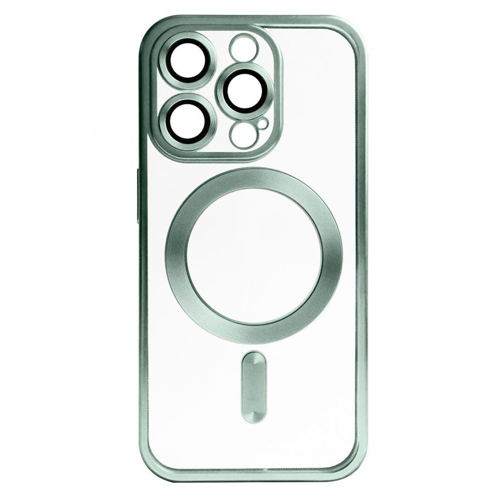Чехол (накладка) Apple iPhone 14 Pro, Metallic Full Camera, MagSafe, Green Matte, Зеленый - № 1 Чехол (накладка) Apple iPhone 14 Pro, Metallic Full Camera, MagSafe, Green Matte, Зеленый - № 1