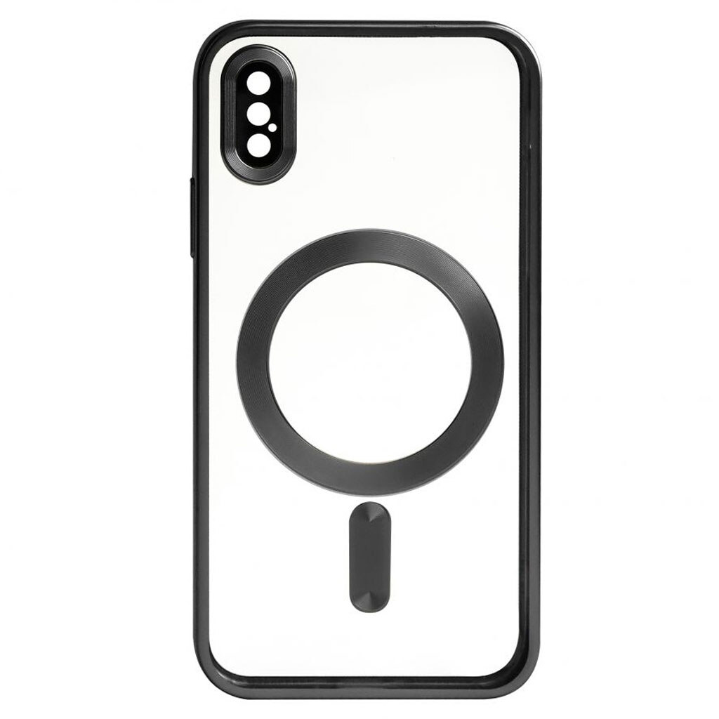 Чехол (накладка) Apple iPhone X / iPhone XS, Metallic Full Camera, MagSafe, Black Matte, Черный - № 1 Чехол (накладка) Apple iPhone X / iPhone XS, Metallic Full Camera, MagSafe, Black Matte, Черный - № 1