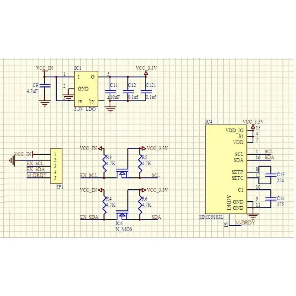 Отладочная плата QMC5883P-MODUL - № 2 Отладочная плата QMC5883P-MODUL - № 2