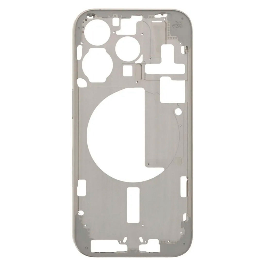 Середня частина Apple iPhone 15 Pro, Срібний - № 1 Середня частина Apple iPhone 15 Pro, Срібний - № 1