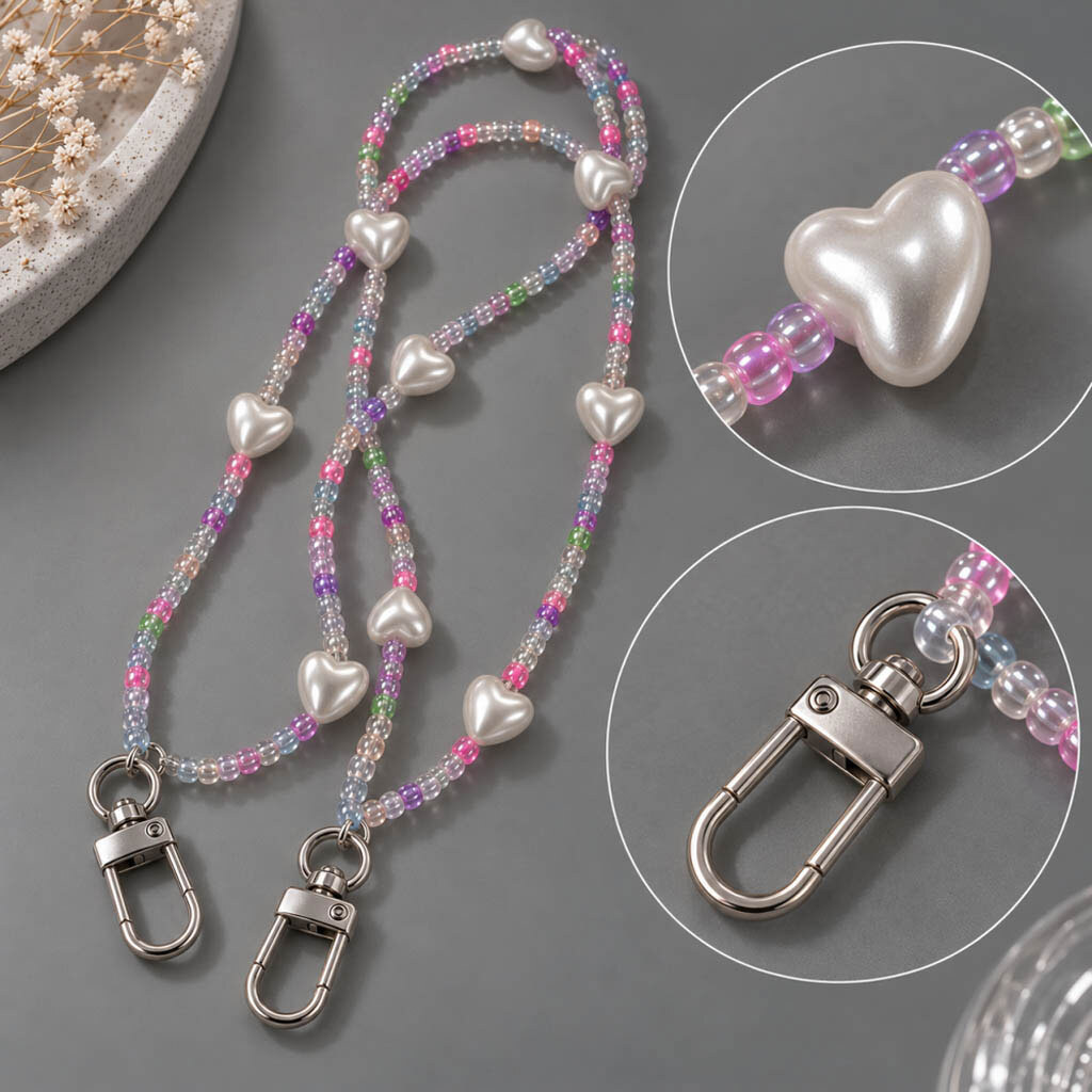 Ремешок Pearl Heart, Белый - № 5 Ремешок Pearl Heart, Белый - № 5