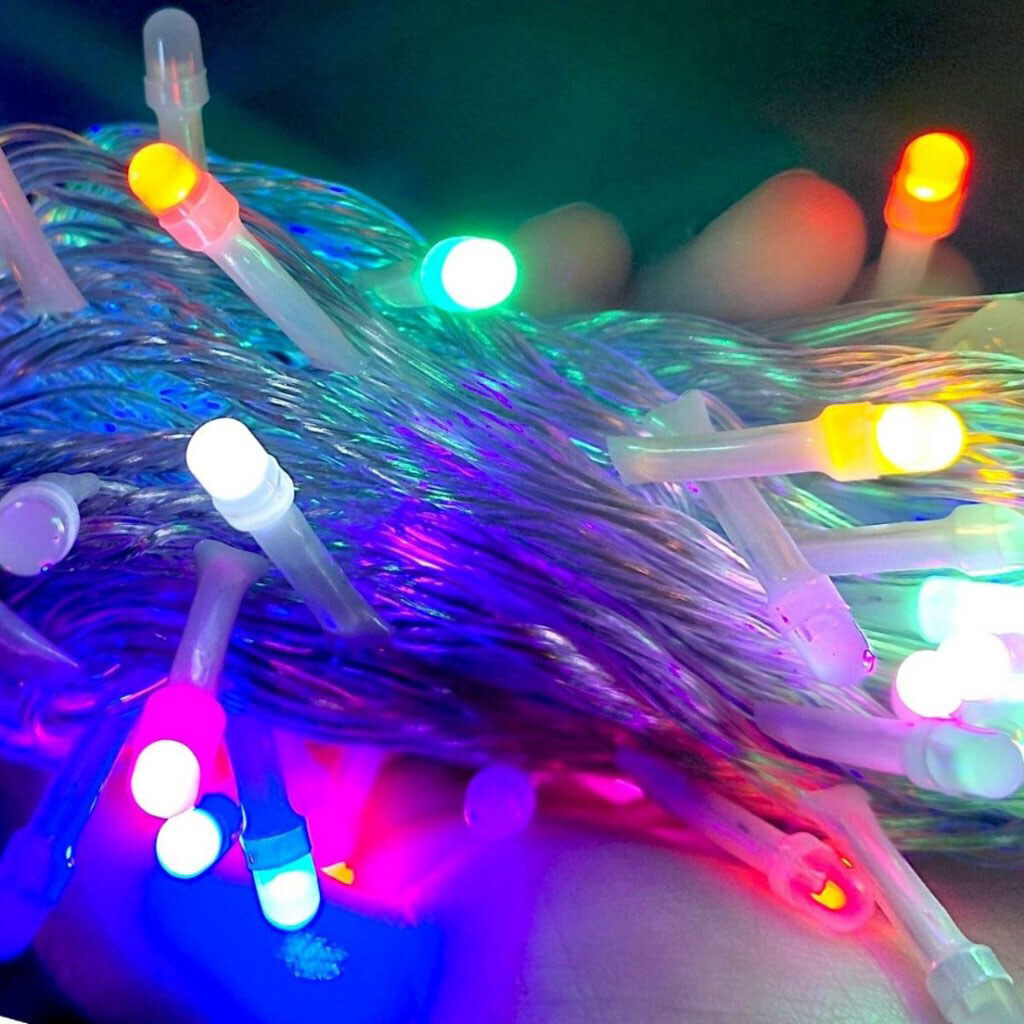 Гірлянда електрична LED, 100(80L), 9м, 6 кольорів, Mic - № 3 Гірлянда електрична LED, 100(80L), 9м, 6 кольорів, Mic - № 3