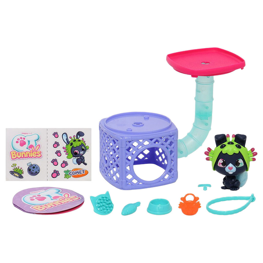 Игровой набор "ЗАЙЧИК КОМЕТ", QT Bunnies, Черный - № 3 Игровой набор "ЗАЙЧИК КОМЕТ", QT Bunnies, Черный - № 3
