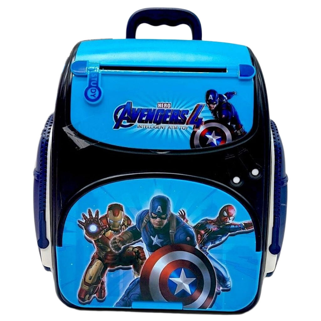 Сейф “Рюкзак: Avengers", с подсветкой, имитация сканирования отпечатка, Mic, Черный - № 1 Сейф “Рюкзак: Avengers", с подсветкой, имитация сканирования отпечатка, Mic, Черный - № 1