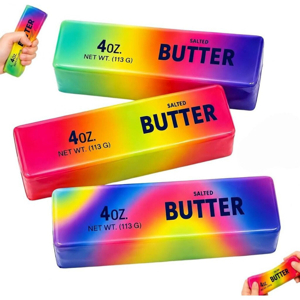 Сквиш-антистресс "Масло Butter Squishy", радужное, микс цветов, 14 см, Mic - № 2 Сквиш-антистресс "Масло Butter Squishy", радужное, микс цветов, 14 см, Mic - № 2