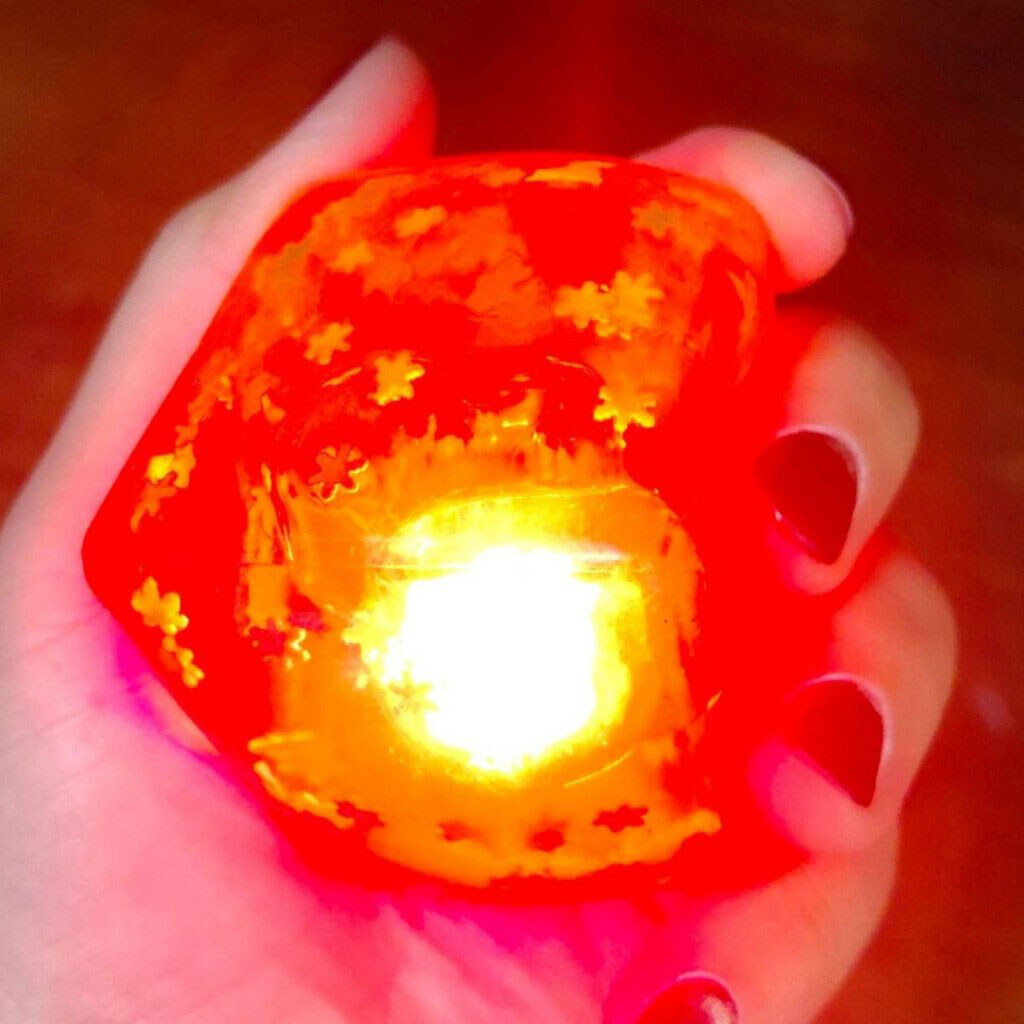 LED Сквиш-антистресс "Куб льда", со снежинками, 5см, Mic, Розовый - № 3 LED Сквиш-антистресс "Куб льда", со снежинками, 5см, Mic, Розовый - № 3
