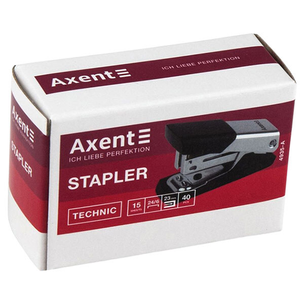 Степлер Axent "Technic", метал., 15 л., хром - № 3 Степлер Axent "Technic", метал., 15 л., хром - № 3