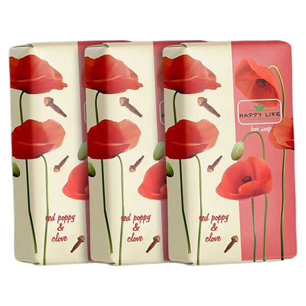 Мыло Happy Life "Красный мак и гвоздика", 180г - № 1 Мыло Happy Life "Красный мак и гвоздика", 180г - № 1