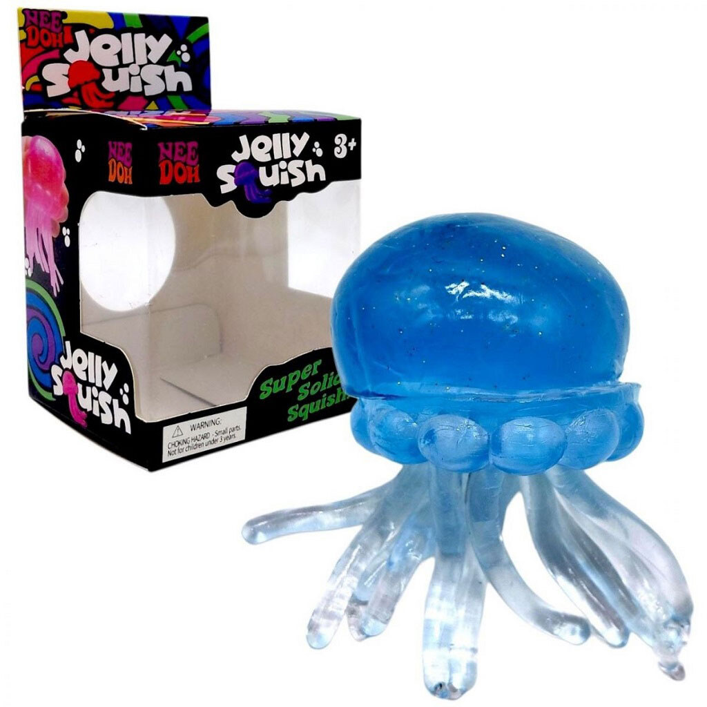 Игрушка-антистресс "Медуза: NeeDoh Jelly Squish Glow", 10 см, Mic, Синий - № 2 Игрушка-антистресс "Медуза: NeeDoh Jelly Squish Glow", 10 см, Mic, Синий - № 2