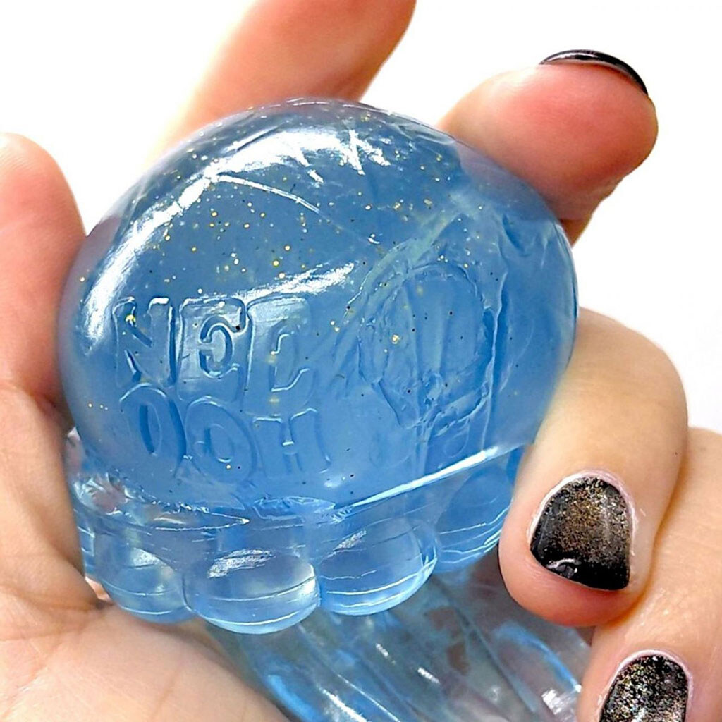 Игрушка-антистресс "Медуза: NeeDoh Jelly Squish Glow", 10 см, Mic, Синий - № 3 Игрушка-антистресс "Медуза: NeeDoh Jelly Squish Glow", 10 см, Mic, Синий - № 3