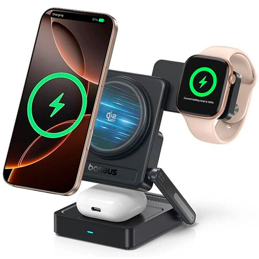Бездротове ЗУ Baseus E02054 PicoGo AF21 Portable, Чорний - № 2 Бездротове ЗУ Baseus E02054 PicoGo AF21 Portable, Чорний - № 2