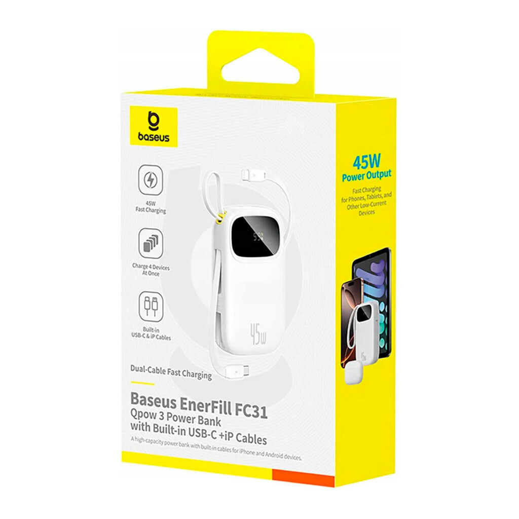 Портативна батарея (Power Bank) Baseus PPQD3 EnerFill FC31, 10000 mAh, Чорний - № 3 Портативна батарея (Power Bank) Baseus PPQD3 EnerFill FC31, 10000 mAh, Чорний - № 3