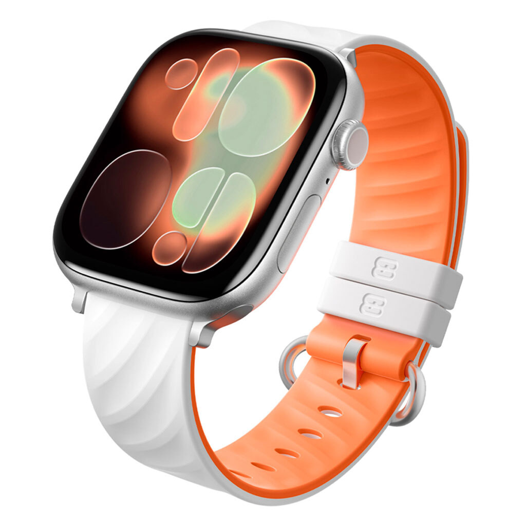 Ремешок Apple Watch 42 / Watch 44, Blueo Lollipop, White Orange, Оранжевый - № 1 Ремешок Apple Watch 42 / Watch 44, Blueo Lollipop, White Orange, Оранжевый - № 1