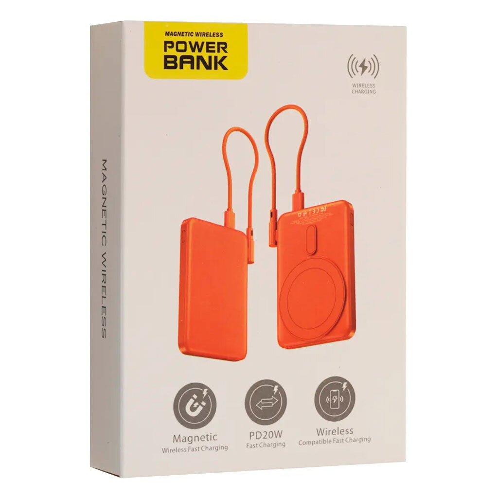 Портативна батарея (Power Bank) HP108, 5000 mAh, Помаранчевий - № 2 Портативна батарея (Power Bank) HP108, 5000 mAh, Помаранчевий - № 2