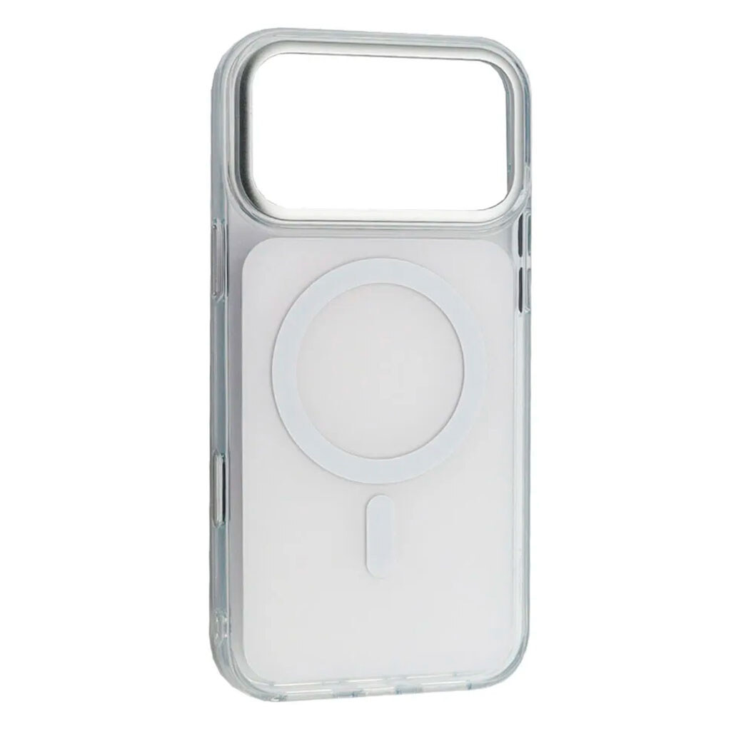 Чохол (накладка) Apple iPhone 17 Pro / iPhone 18 Pro, Clear Fusion Metal Frame, MagSafe, Срібний - № 1 Чохол (накладка) Apple iPhone 17 Pro / iPhone 18 Pro, Clear Fusion Metal Frame, MagSafe, Срібний - № 1
