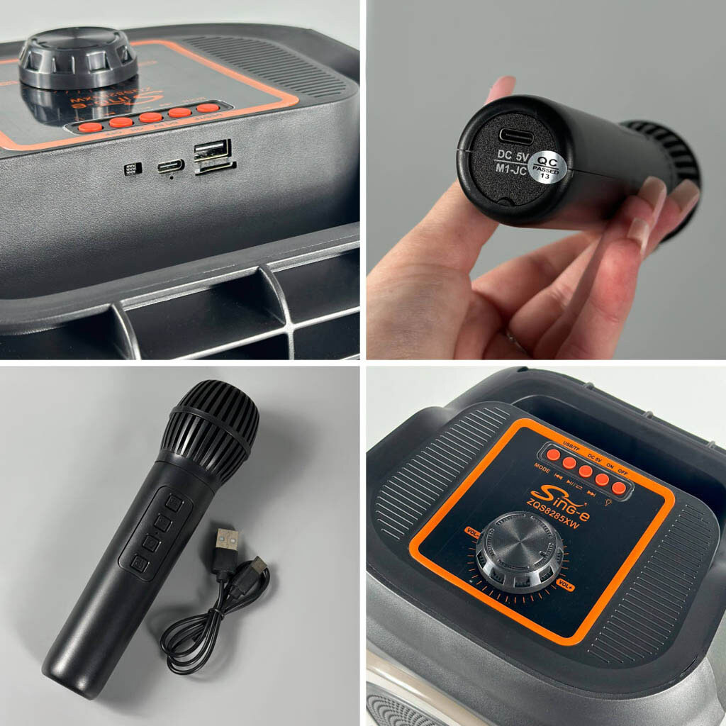 Портативная колонка Sing-e ZQS8285XW, Черный - № 3 Портативная колонка Sing-e ZQS8285XW, Черный - № 3