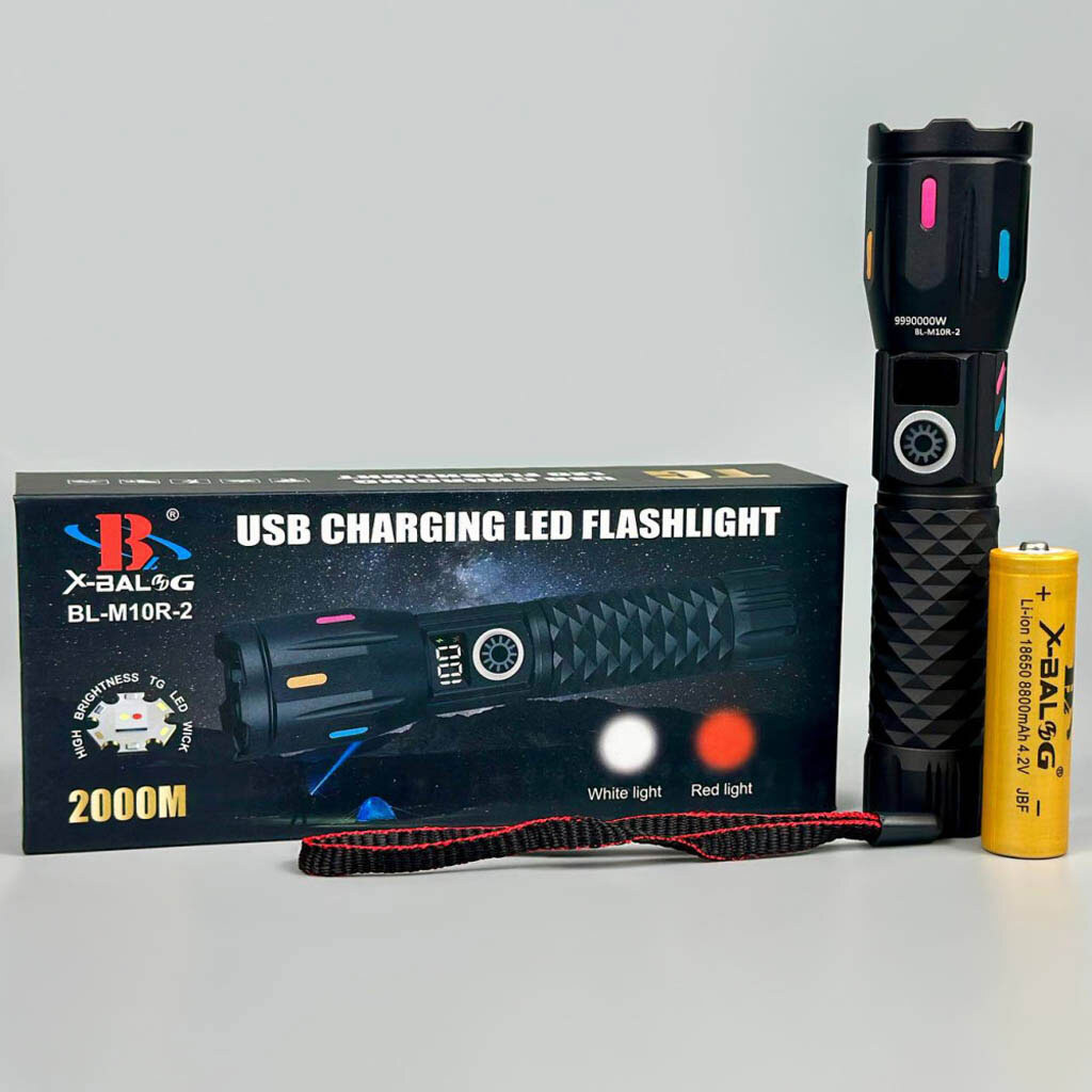 Фонарик M10R-2, Черный - № 6 Фонарик M10R-2, Черный - № 6